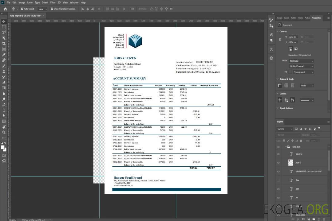 Arabie Saoudite Banque Saudi Fransi excel pdf template Arabie Saoudite Banque Saudi Fransi excel pdf template